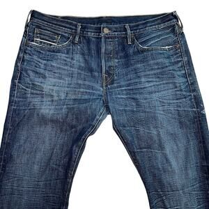 True Religion Bobby Straight Selvedge Jeans Size 42x31 100% Cotton